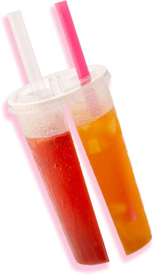 ツインカップドリンク(パイナップル&パッション、鉄観音ストロベリー)