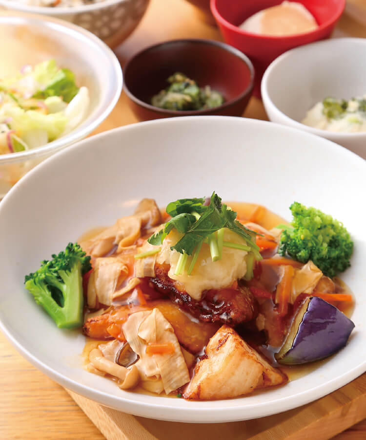 赤魚の唐揚げ 湯葉あんかけ定食