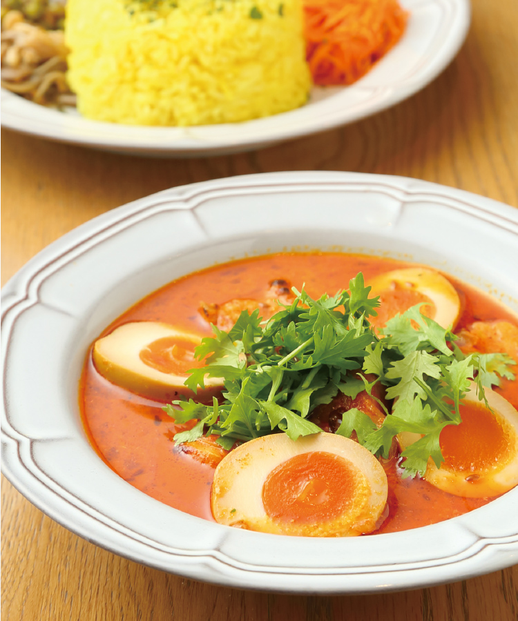 珠玉のチキンスープカレー季節のアチャールセット