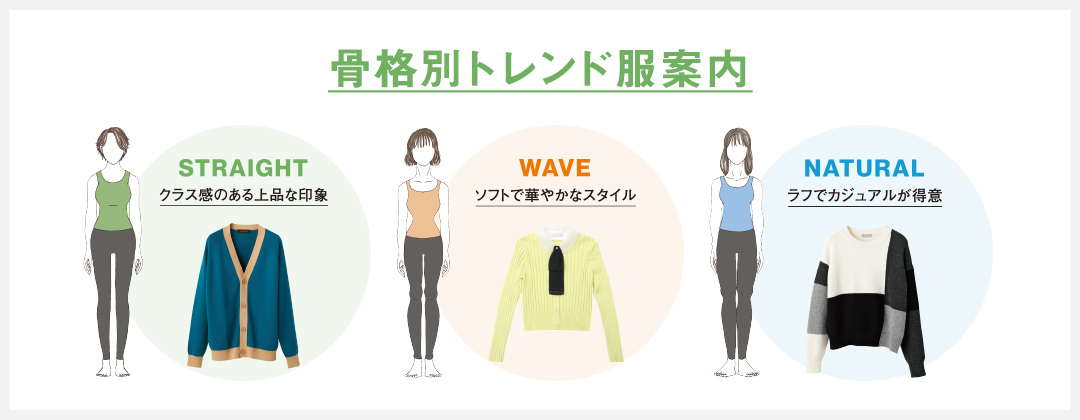 骨格別トレンド服案内