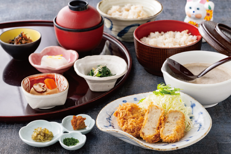 山芋コロッケ膳（3種の薬味付）